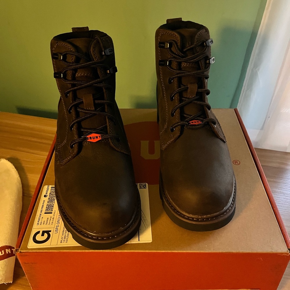 BRUNT SULLIVAN SOFT TOE Men's Brown Work Boots-BRAND NEW
